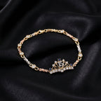 10K Gold Quinceanera Bracelet Blue Stones