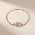 Real 14K Gold Quinceañera Bracelet 6.5 in – pulsera quinceañera oro 14K – Oro Quince