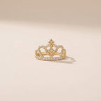 Real 14K Gold Quinceañera Crown Ring – anillo de corona quinceañera en oro 14K – Oro Quince