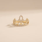 Real 10K Gold Quinceañera Crown Ring – anillo corona quinceañera oro 10K – Oro Quince