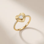 Real 10K Gold Heart Ring – anillo de corazón quinceañera en oro 10K – Oro Quince