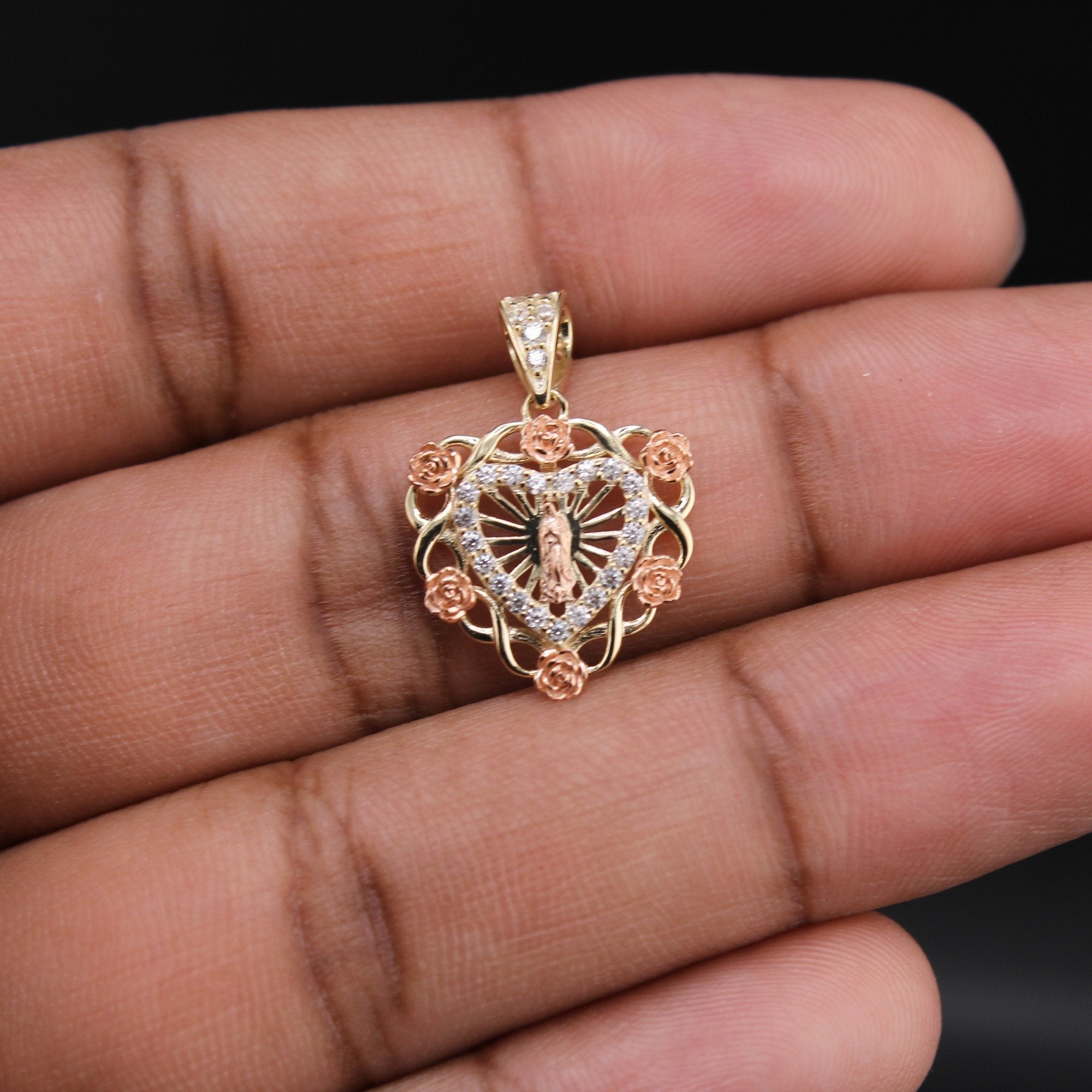 10K YG Virgin Mary Pendant (1.4g) – OroQuince