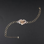10K YG Quince Heart Bracelet 7in (5.3g)