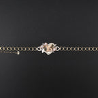 10K YG Quince Heart Bracelet 7in (5.3g)
