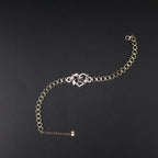 10K YG Quince Heart Bracelet 7in (3.2g)