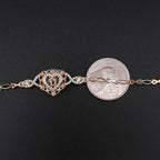 10K YG Quince Heart Bracelet 7in (3.1g)