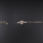 10K YG Quince Heart Bracelet 7in (3.1g)