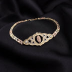 Real 14K Gold Virgin Mary Bracelet intricate detail – solid gold quinceañera bracelet