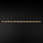 Real 10K Gold Nugget Bracelet Heart & Cross