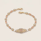 Real 14K Gold Quinceañera Bracelet 7 in – pulsera de quinceañera oro 14K sólido – Oro Quince