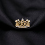 Real 10K Gold Quinceanera Crown Ring