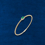 Real 14K Gold Emerald Diamond Bracelet detail – quinceañera bangle solid gold Oro Quince