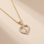 Real 10K Gold Heart Virgin Mary Pendant – dije Virgen María corazón oro 10K – Oro Quince