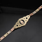 Real 14K Gold Virgin Mary Bracelet alternate view – pulsera quinceañera Oro Quince