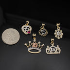 Real 10K Gold Quinceañera Charm alternate view – solid gold sweet 15 pendant