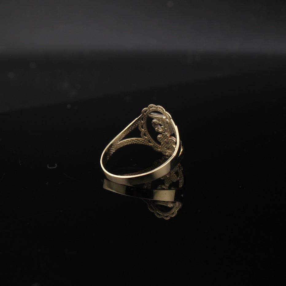 Real 10K Quinceañera Ring alternate view – sweet 15 solid gold ring stamped