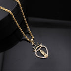 10K gold heart Virgin Mary pendant on cream – dije Virgen María oro real no bañado