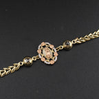 10K gold Virgin Mary bracelet detail – pulsera Virgen María quinceañera oro real