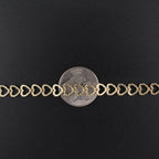 Real 10K Gold Heart Nugget Bracelet detail – pulsera oro sólido 10K no bañado