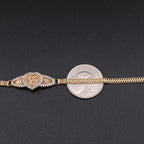 14K Gold Quinceanera Bracelet 6.5 in.