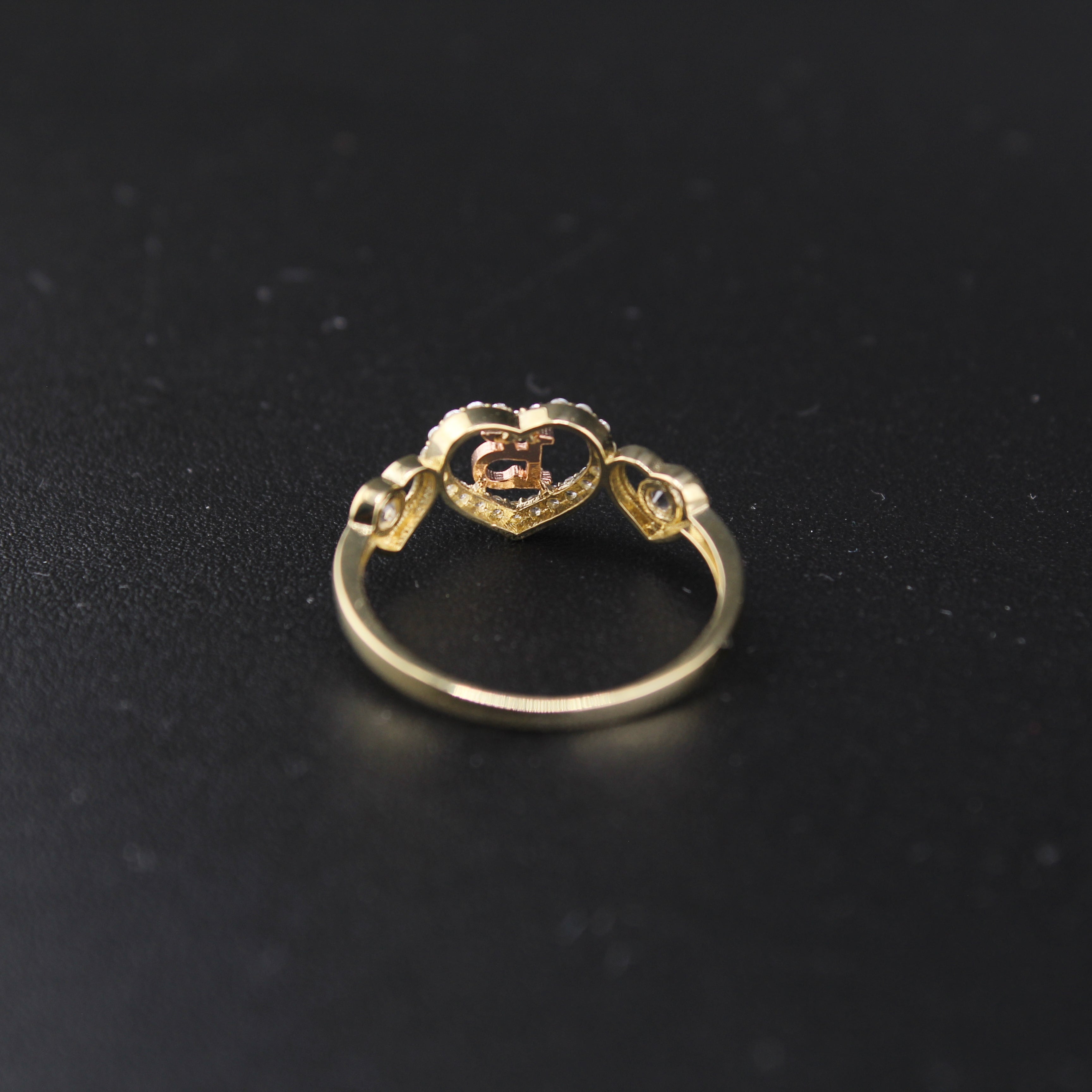 10K Quinceanera Heart Ring