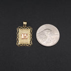 Real 10K Gold Quinceañera Charm alternate view – sweet 15 pendant solid gold