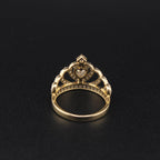 14K Gold Quinceañera Crown Ring alternate view – anillo de corona 15 años oro Oro Quince