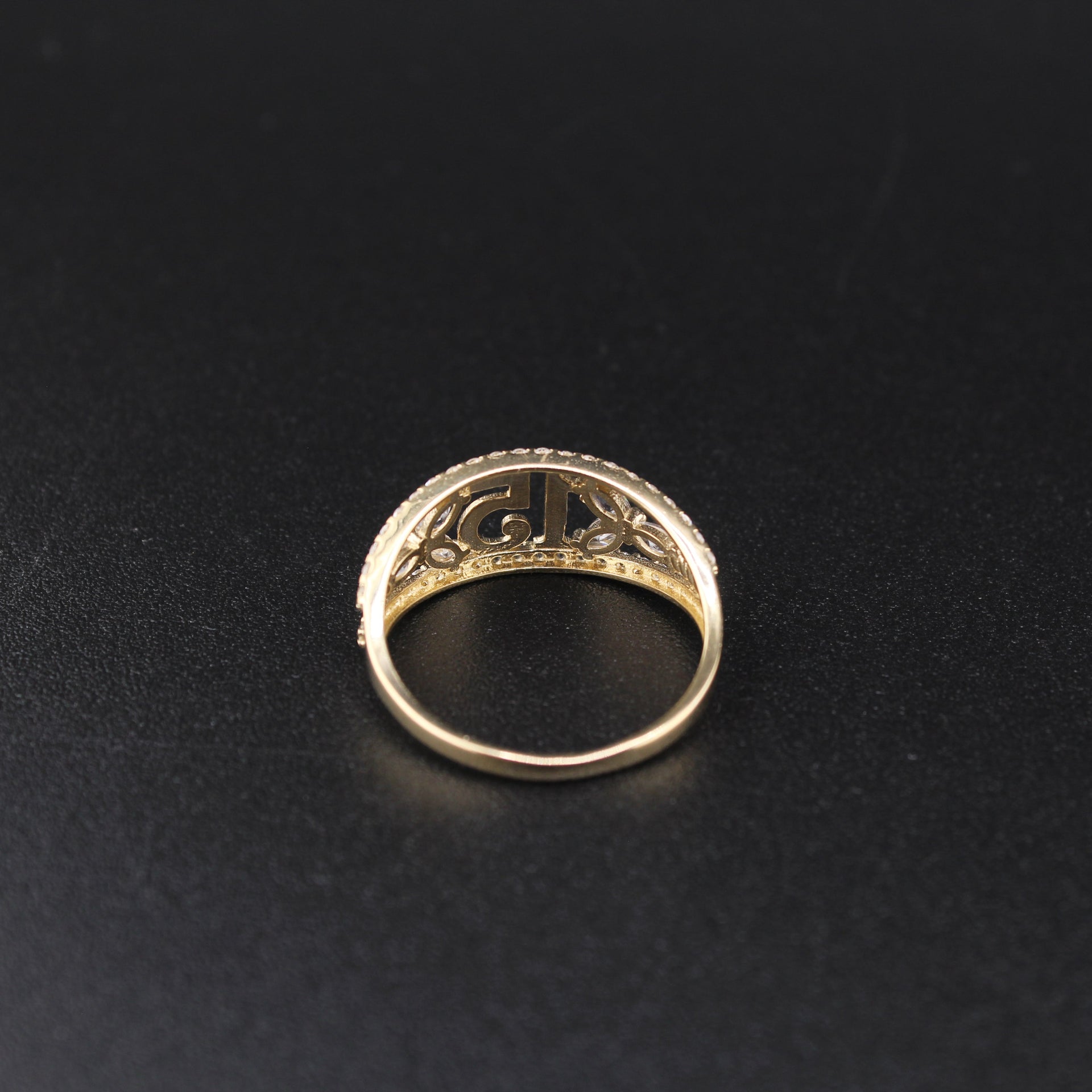 14K quinceañera ring intricate design – anillo de quinceañera en oro 14K real