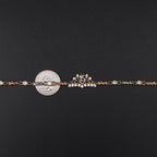 10K Gold Quinceanera Bracelet Blue Stones