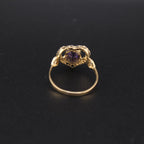 10K Gold Quinceañera Heart Ring Purple Stone