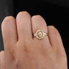 14K Gold Virgin Mary Ring detail view – solid gold, not plated – quinceañera gift