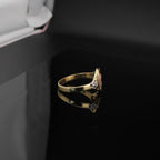 14K Gold Virgin Mary Ring alternate view – anillo Virgen María oro real 14K
