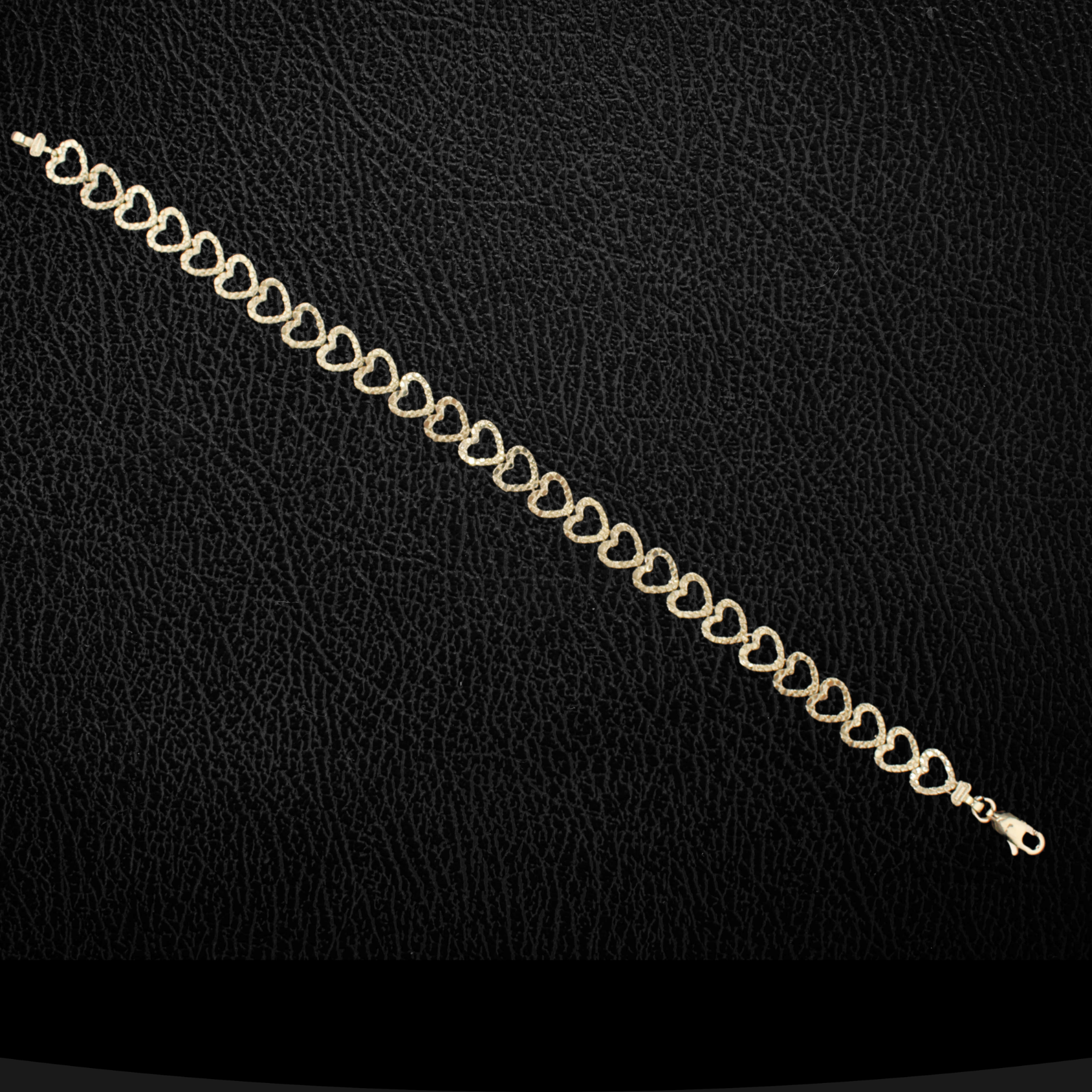 10K Heart Nugget Bracelet