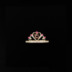 10K Quinceanera Ring with Pink Stones