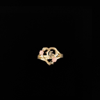 10K quinceañera flower ring on cream – anillo de flores quinceañera oro real