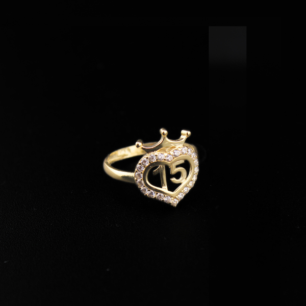 10K Quinceanera Heart Ring Tagged 2